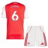 Fotbalový Komplet Arsenal Gabriel 6 Dětské Domácí 2025-26 Krátký Rukáv (+ trenýrky)